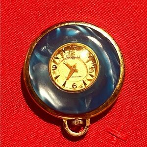 Sheffield Blue and Gold Pocket Pendant Watch for parts only
